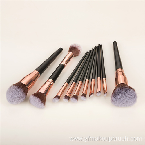 double ended makeup brush set with case